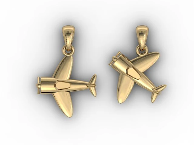 aircraft airplane pendant 3D Print Model .c4d .max .obj .3ds .fbx .stl .blend