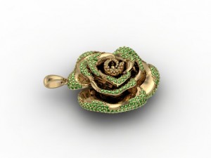 rose pendant Modello di stampa 3D