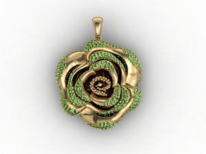 rose pendant Modello di stampa 3D
