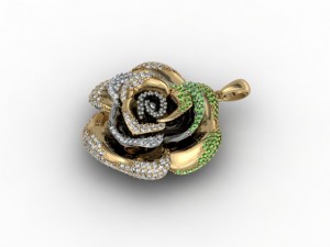 rose pendant Modello di stampa 3D