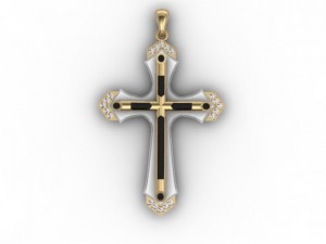 jewelery cross enamel 3D प्रिंट मॉडल