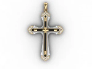 jewelery cross enamel 3D Print Model
