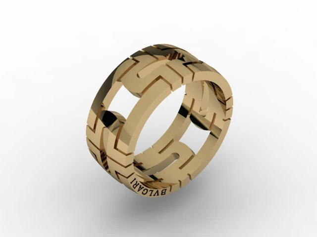 bvlgari ring 3D Print Model .c4d .max .obj .3ds .fbx .stl .blend 