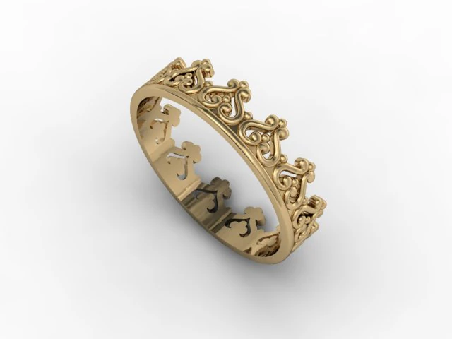 jewellery ring crown 3D Print Model .c4d .max .obj .3ds .fbx .stl .blend 