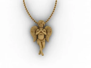 baby angel necklace 3D Print Model