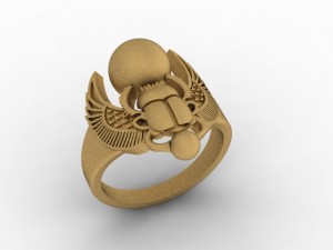 scarab beetle ring 3D Принт Модель