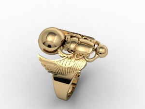 scarab beetle ring 3D Принт Модель