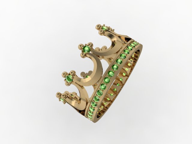 jewellery ring crown 3D-Druckmodell .c4d .max .obj .3ds .fbx .stl .blend 