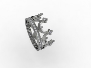 jewellery ring crown 3D-Druckmodell