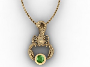 jewellery scorpion pendant 3D Print Model