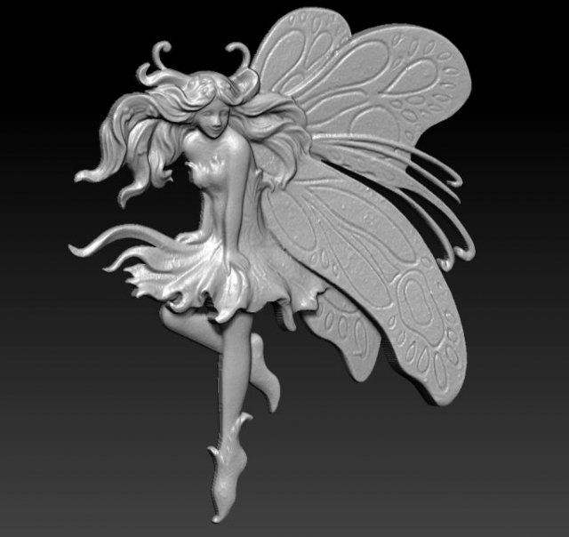 fairy Model 3D .c4d .max .obj .3ds .fbx .stl .blend 