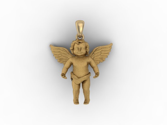 angel pendant 3D Print Model .c4d .max .obj .3ds .fbx .stl .blend 