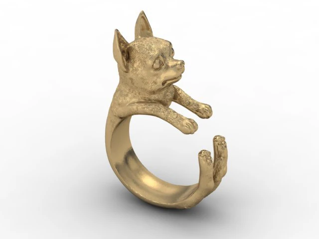 chihuahua dog ring 3D Print Model .c4d .max .obj .3ds .fbx .stl .blend