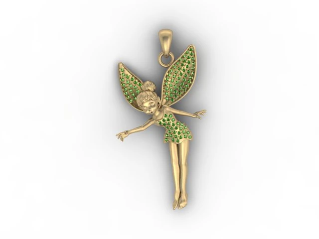 fairy pendant 3D Print Model .c4d .max .obj .3ds .fbx .stl .blend 