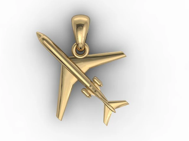 airplane pendant 3D Print Model .c4d .max .obj .3ds .fbx .stl .blend 