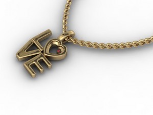 love pendant Modelo de impresión 3D