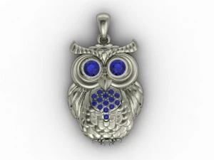 owl pendant 3D Print Model