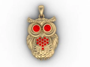 올빼미 펜던트 3D 프린트 모델