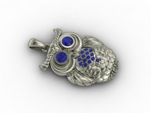 owl pendant 3D Print Model