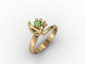 jewellery ring hand 3D Print Model