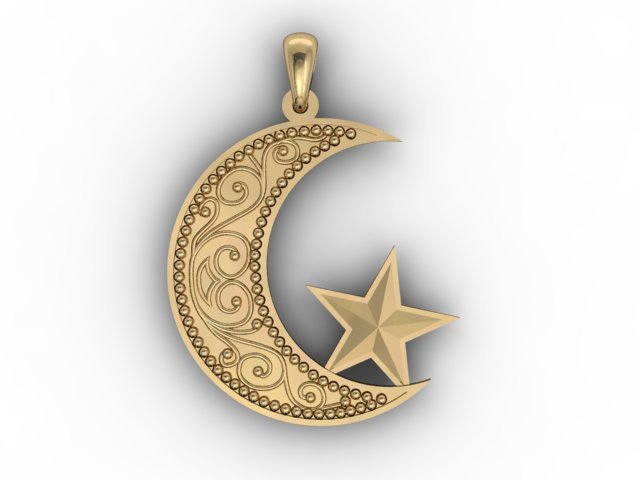 muslim pendant 3D Baskı Modeli .c4d .max .obj .3ds .fbx .stl .blend 