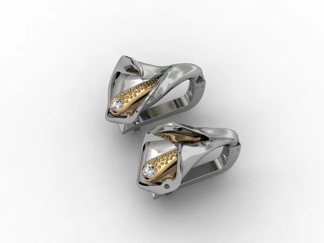 calla earring 3D Print Model .c4d .max .obj .3ds .fbx .stl .blend 