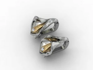 칼라 귀걸이 3D 프린트 모델