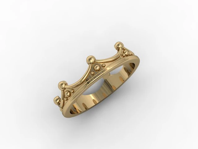 crown ring 3D Print Model .c4d .max .obj .3ds .fbx .stl .blend