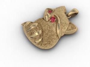 raccoon pendant 3D-printmodel