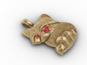 raccoon pendant 3D-printmodel