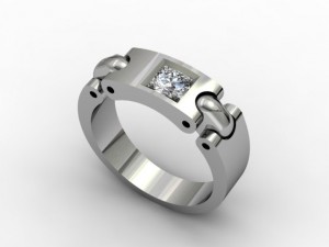 jewellery man ring 3D Baskı Modeli
