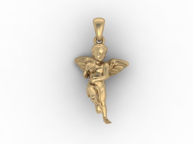 angel pendant 3D Print Model .c4d .max .obj .3ds .fbx .stl .blend