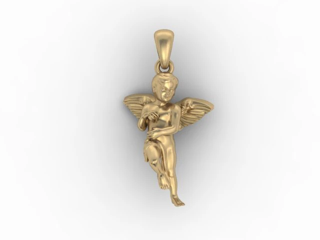 angel pendant 3D Print Model .c4d .max .obj .3ds .fbx .stl .blend 