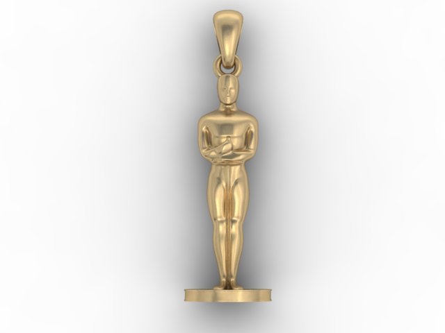 oscar statue 3D Print Model .c4d .max .obj .3ds .fbx .stl .blend