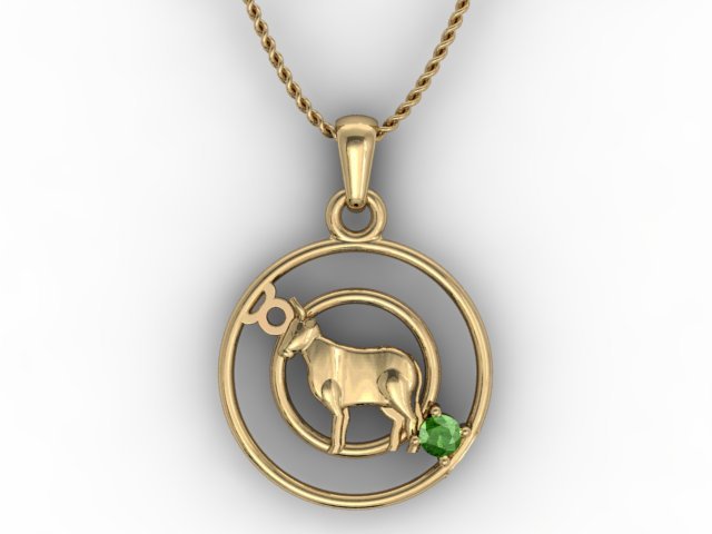 pendant taurus 3D Print Model .c4d .max .obj .3ds .fbx .stl .blend 