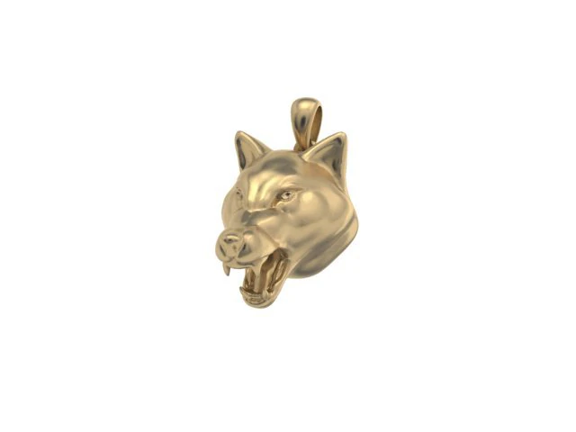 wolf pendant 3D Print Model .c4d .max .obj .3ds .fbx .stl .blend 