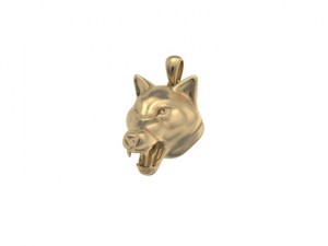 wolf pendant 3D Print Model