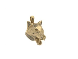 wolf pendant 3D Print Model