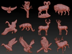 pacchetto di animali a nudo Modello di stampa 3D