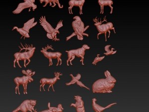 animals barelief pack Modèles 3D en vedette