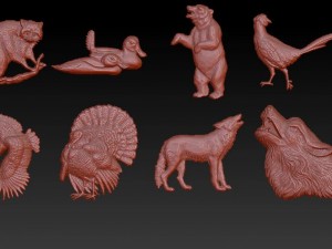 animals barelief pack Modèles 3D en vedette