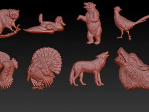 pack animales desnudos Modelo de impresión 3D