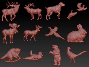 animals barelief pack Modèles 3D en vedette