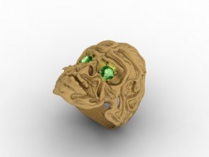 gorilla skull ring Modelo de Impressão 3D
