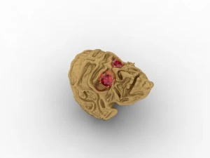 anello con teschio di gorilla Modello di stampa 3D