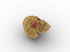 anello con teschio di gorilla Modello di stampa 3D
