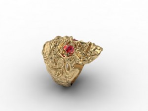 gorilla skull ring Modelo de Impressão 3D