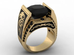 珠宝男士戒指 3D 打印模型