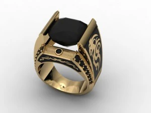 珠宝男士戒指 3D 打印模型