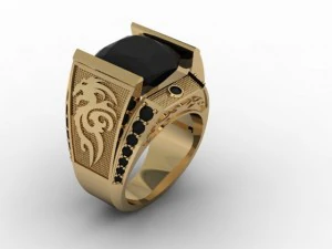 珠宝男士戒指 3D 打印模型